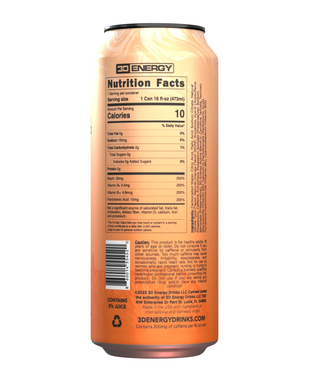 3D Energy Drink - Zero Sugar