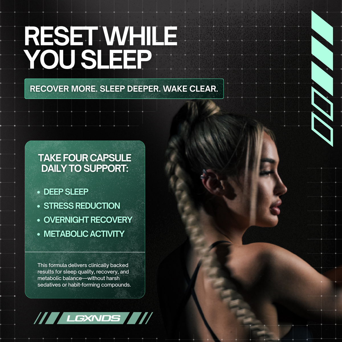 Reset while you sleep: recover more, sleep deeper, wake clear with premium recovery support