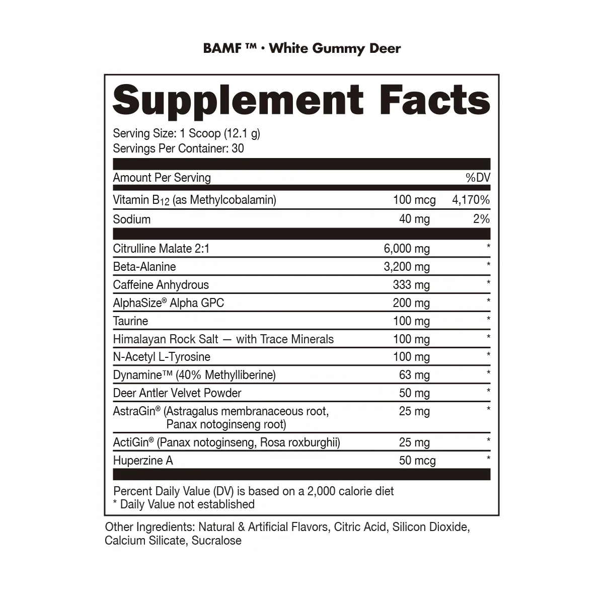 BAMF High Stimulant Nootropic Pre-Workout - Bucked Up