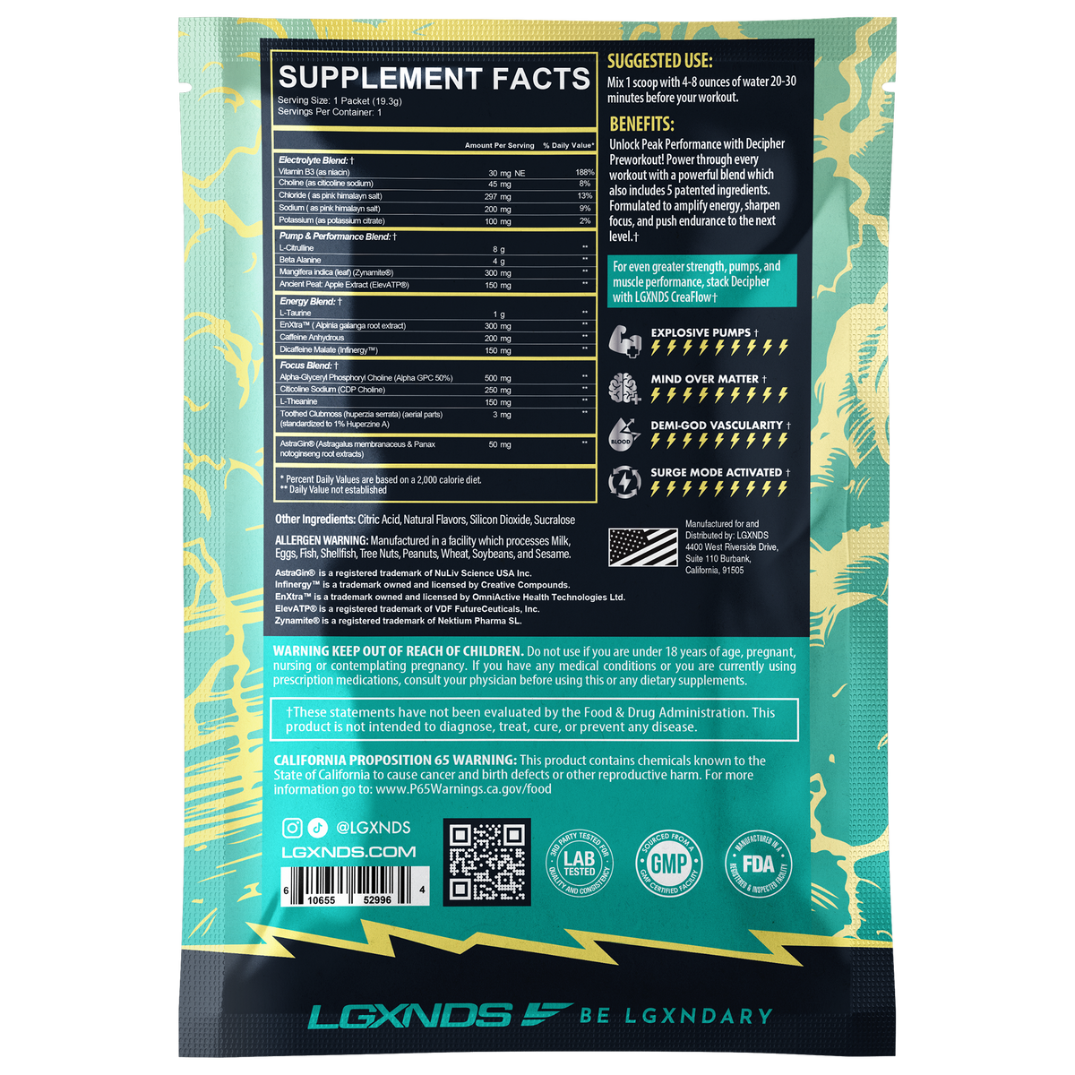 Decipher Pre-Workout 3 Pack Sample Bundle