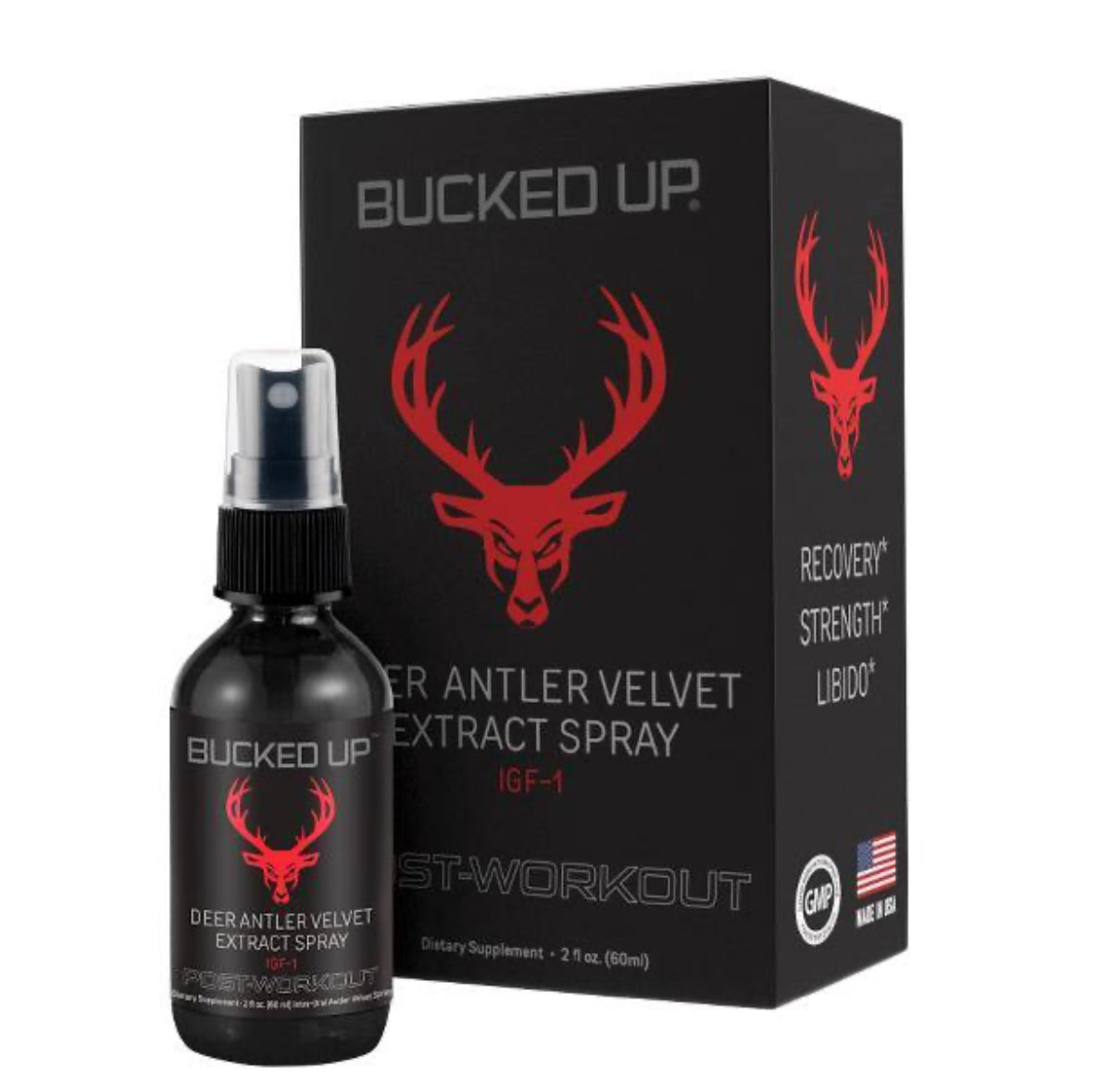 Deer Antler Velvet Extract Spray HIS IGF-1 - Post Workout - Bucked Up - Deluxe Ambiance