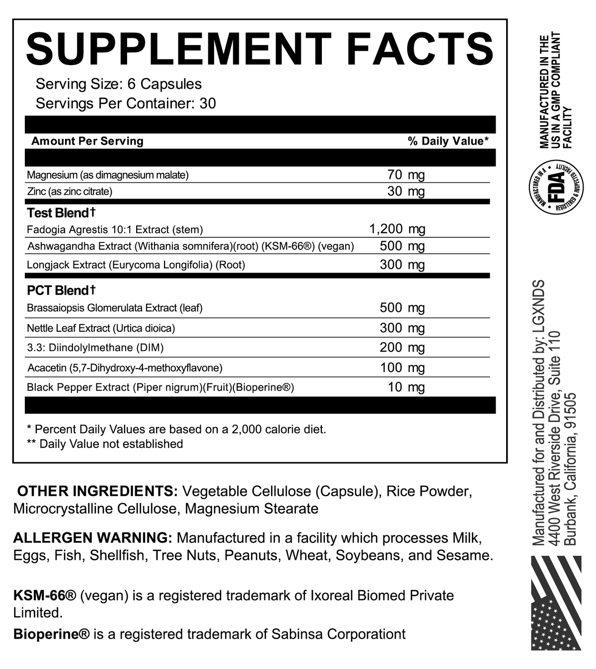 LGXNDS PCT + TEST - 2 Bottles