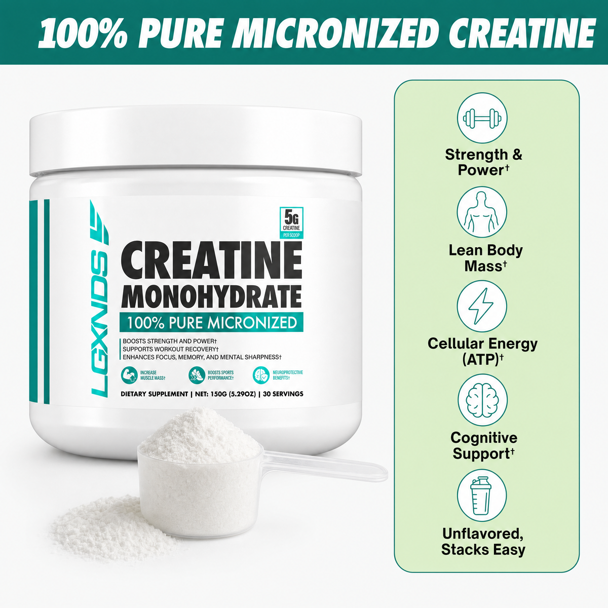 Creatine Monohydrate - 60 Servings