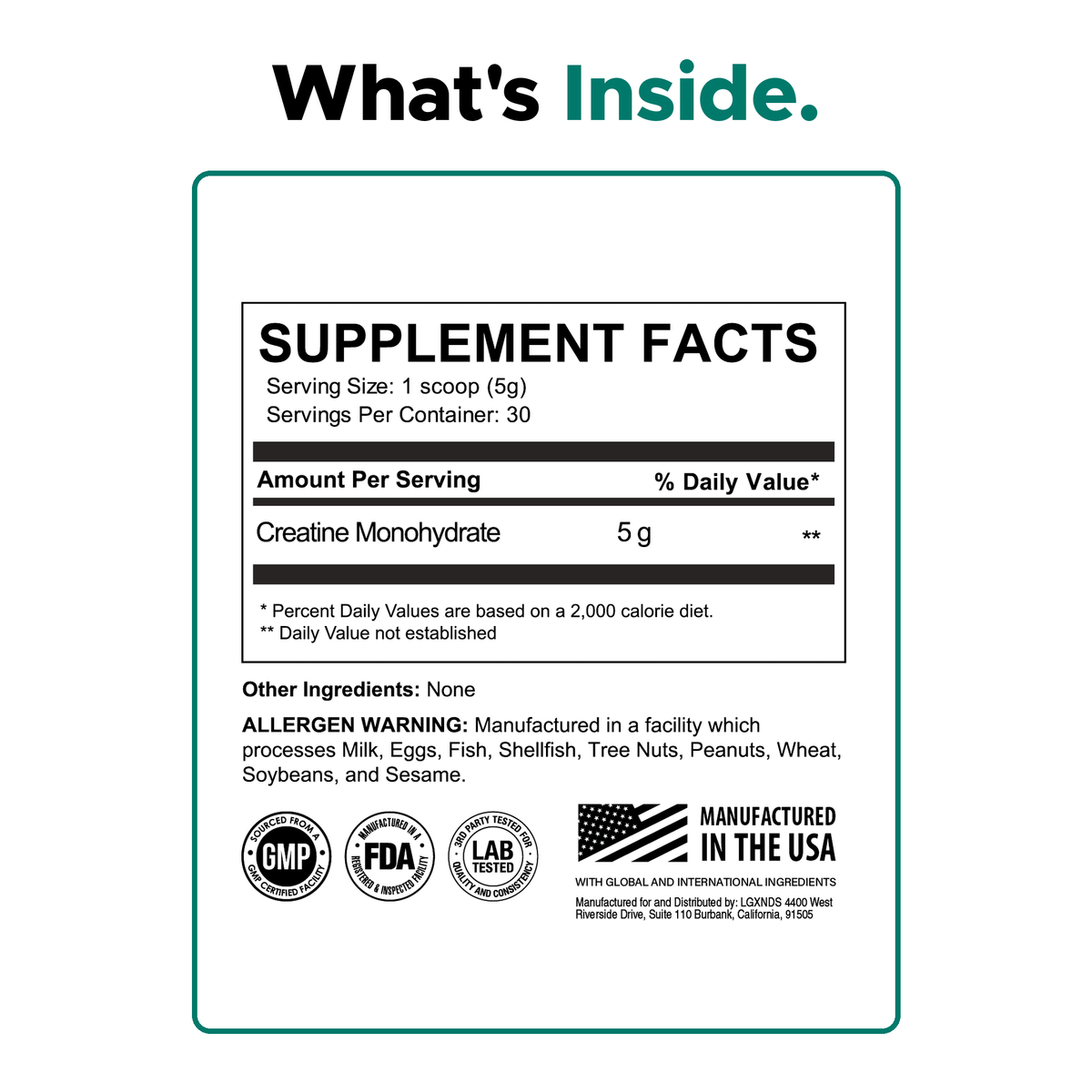 Creatine Monohydrate - 60 Servings